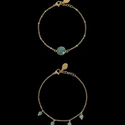 Gold plated armbandjes met edelsteen | Action NL